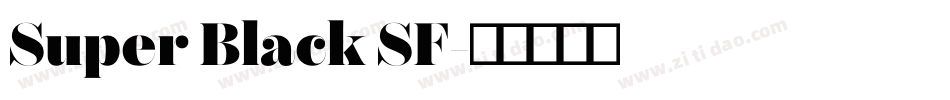 Super Black SF字体转换